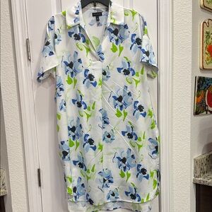 The Limited Blue and Green Floral Dress